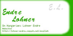 endre lohner business card